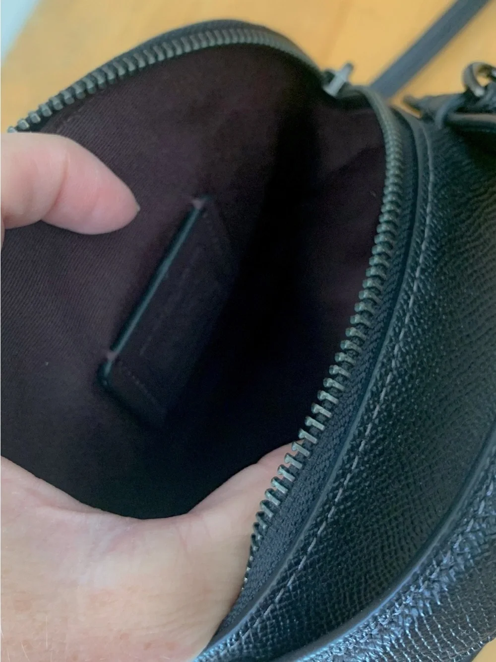 COACH Black Mini Round Cat Face Crossbody